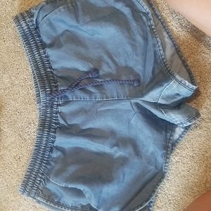 Victoria Secret draw string jean shorts